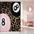 thumbnail image 2 of Erosebridal Eight Ball Shower Curtain 72Wx72L Crimson Bathroom Curtain, Crimson Leopard, 2 of 5