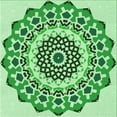 thumbnail image 1 of Ahgly Company Indoor Square Patterned Light Green Area Rugs, 6' Square, 1 of 6