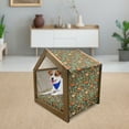 thumbnail image 3 of Fox Pet House, Colorful Arrangement of Autumn Season Leaves and Petals Forest Inhabitants Pattern, Outdoor & Indoor Portable Dog Kennel with Pillow and Cover, 5 Sizes, Multicolor, by Ambesonne, 3 of 5