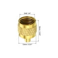thumbnail image 2 of 1/4" SAE Service Access Valve Caps Refrigeration Service Valve Cap Valve Core Remover with Rubber Seal, 10 Pack, 2 of 5