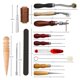 thumbnail image 2 of Juego de 31 piezas de herramientas para marroquinería, para zapatos de cuero, bolsos, cinturones, costura, marcado, procesamiento, costura y entallado de cuero, 2 of 5