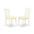 thumbnail image 2 of East West Furniture DMCL3-LWH-C 3 Piece Dining Room Table Set Includes 1 Drop Leaves Wood Dining Table and 2 Linen White Dinning Room Chairs with Double X-Back - Linen White Finish, 2 of 3