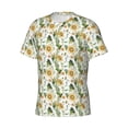thumbnail image 3 of Rocae Watercolor Bright Sunflowers for Men's Moisture-Wicking Crew Tee - T-Shirt for Sports, Outdoor Activities, and Casual WearMedium, 3 of 9
