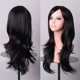 thumbnail image 3 of Pelucas Peluca de cosplay resistente al calor de pelo ondulado largo de 70 cm para mujeres (negro), 3 of 3