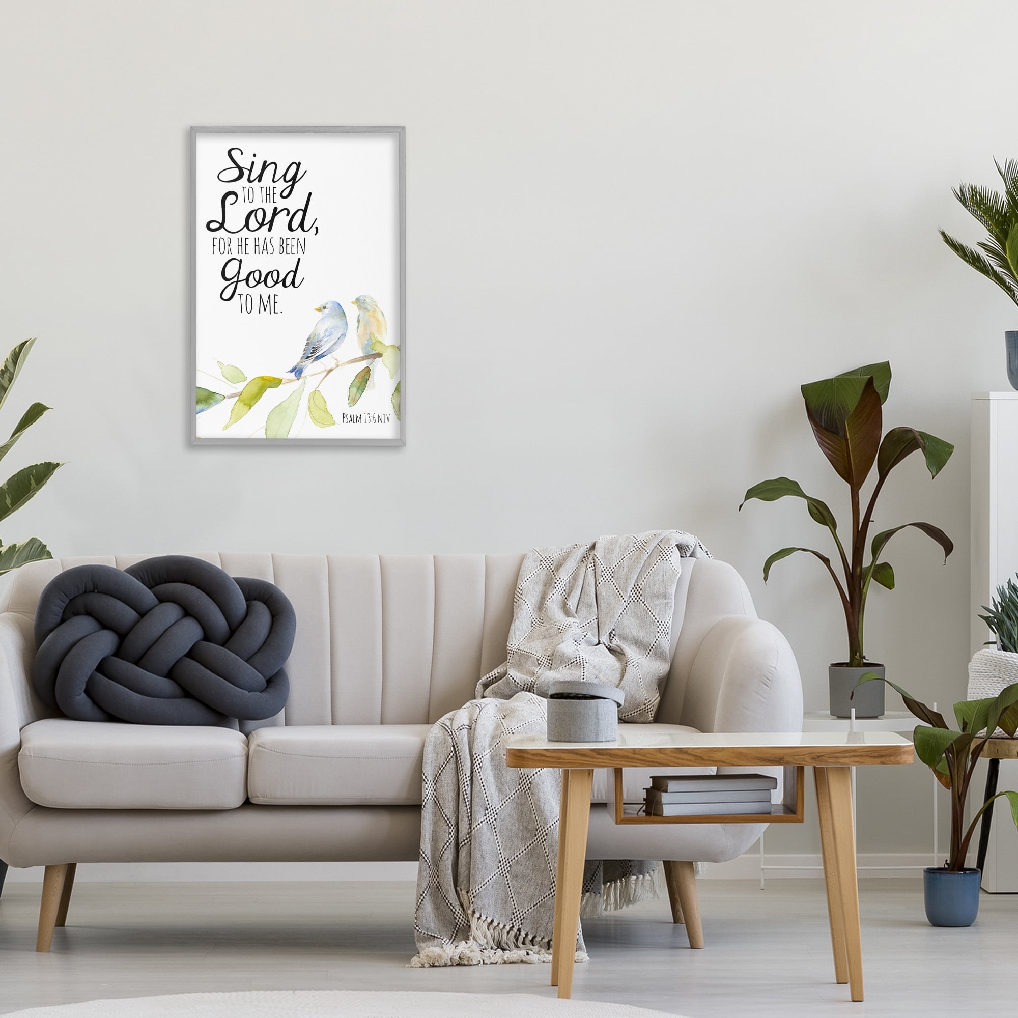 Stupell Industries Sing To The Lord Gray Framed Giclee Art, design by Lanie Loreth