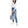thumbnail image 3 of Michael Kors Women's Linen and Polyester MK Signature Tote Bag, Chambray Blue, 3 of 3