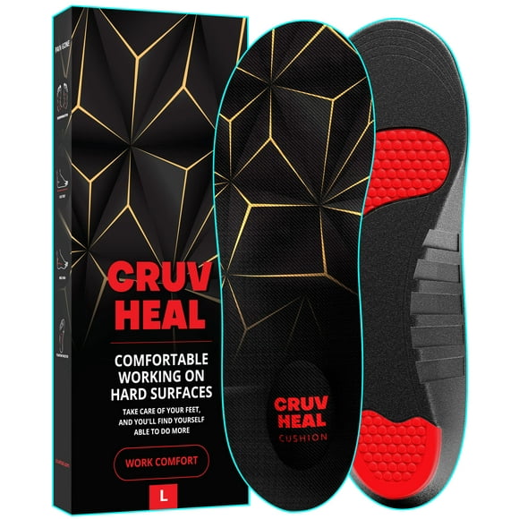 Plantillas CRUVHEAL Work Pro Comfort Shock Absortion negras