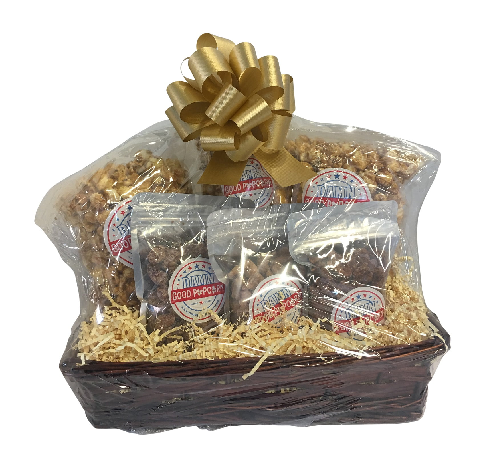 Nut Lovers Popcorn Gift Basket Caramel Cashew Caramel Pecan Frosted
