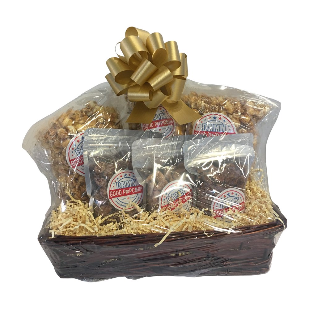 Nut Lovers Popcorn Gift Basket Caramel Cashew Caramel Pecan Frosted