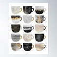 thumbnail image 2 of Pretty Coffee Cups 4 Poster Wall Art, Modern Wall Decor For Living Room Bedroom, 12x18 UNFRAMED, 2 of 3