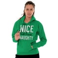 thumbnail image 4 of Christmas Nice Until Proven Naughty Unisex Plus Fleece Graphic Hoodie Brisco Brands 4X, 4 of 5