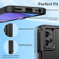 thumbnail image 3 of Military Grade TUFF Shockproof Hybrid Armor Case with Ring Grip for Motorola Moto G Power 5G 2023 - Black, 3 of 11