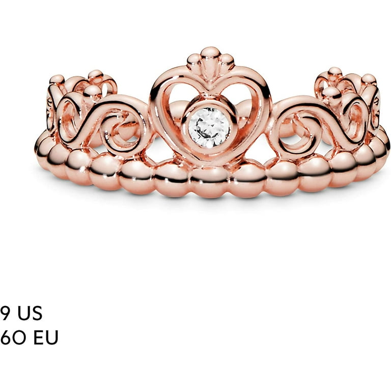 Authentic My Princess Tiara Ring, Rose, Clear CZ, 7 US, 180880CZ