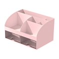 thumbnail image 2 of Small Plastic Storage Drawer Cabinet | 2-Tier Desktop Organizer for Office Desk Student Dorm | Stationery Makeup Tools Supplies Holder | White Pink Light Blue Color Options, 2 of 6
