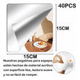 thumbnail image 3 of Juego De Espejos De Pared Acrílicos Con Pegatina,40pc plata, 3 of 5