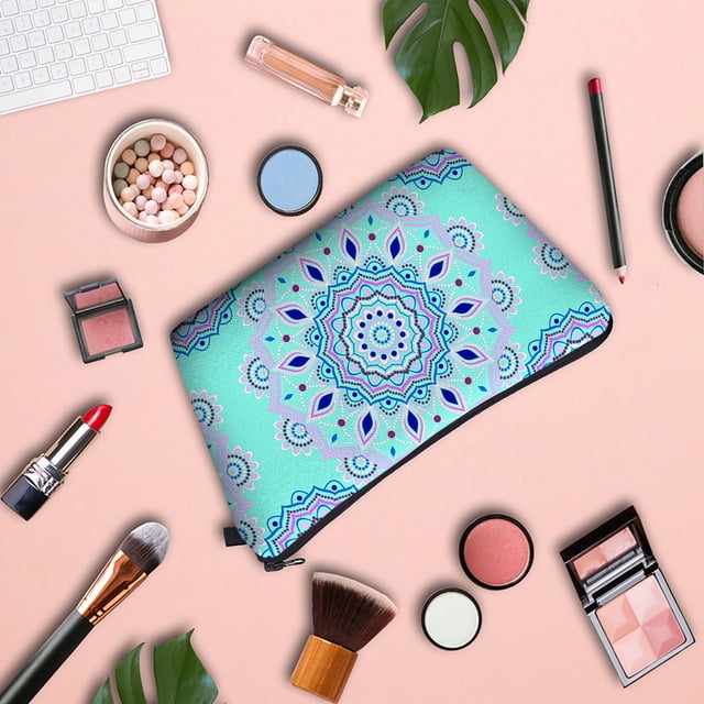 Bolsa de maquillaje, bolsa de cosméticos, bolsa de maquillaje grande para mujeres, estilos de bolsa de maquillaje, bolsa de cosméticos de viaje portátil para mujeres, paquete de flores para mujeres