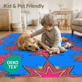 thumbnail image 4 of ODIKA 5'x7' Washable Area Rug Easy Care, Non-Shedding, Pet Friendly, Aesthetic Cartoon Vibrant Contrast Graphic Bold Astrag Funky Refined Structured for Small Living Room, Bedroom, 4 of 7