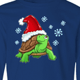 thumbnail image 4 of Inktastic Christmas Turtle in with Santa Hat and Snowflakes Long Sleeve Youth T-Shirt, 4 of 5