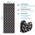 thumbnail image 2 of Black Cartoon Unicorn Lightning Pattern Hot Yoga Mat Towel Non Slip for Hot Yoga - Quick-Drying Yoga Mat Cover with 4 Corner Pockets with Travel Bag - Hot Yoga Towel Non Slip 70"x26", 2 of 6