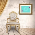 thumbnail image 3 of Villa, Mlli 32x25 Gold Ornate Wood Framed with Double Matting Museum Art Print Titled - Flamingo Placemat Two, 3 of 4