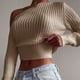 thumbnail image 1 of Xuyuer Womens Off The Shoulder Sweater Long Sleeve Fashion Pullover Sweaters Tops, 1 of 5