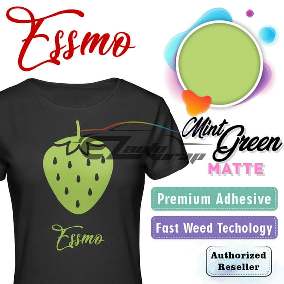 ESSMO Mint Green Matte Solid Heat Transfer Vinyl HTV Sheet T-Shirt 20" Wide Iron On Heat Press DP35 20"x96"