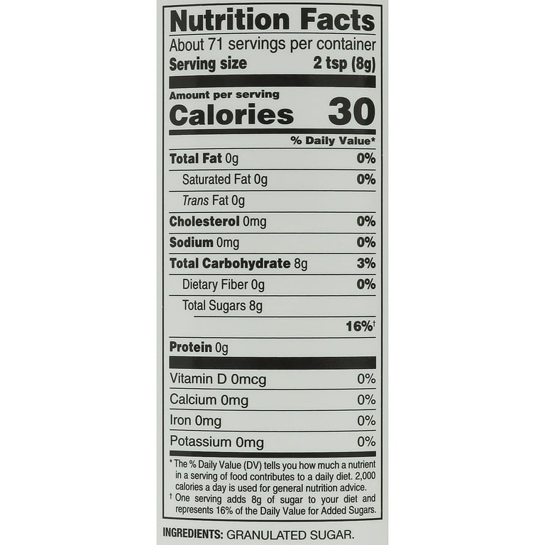 All Natural Cane Sugar. 20 oz Canister All Natural Cane Sugar. 20 oz Canister