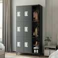 thumbnail image 7 of Metal Storage, 9 Doors Storage Locker, Sturdy and Secure Cabinet for Gym, School and Office, Black, 7 of 7