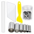 thumbnail image 1 of 10 Pièces Argile Cutters et Acrylique Argile Rouleau Ensemble, Indentation Cercle Forme Cutters Poinçon Moule, Panneau de Support Acrylique, Racleurs d'Argile pour la Fabrication de Bijoux, Bricolage, 1 of 6