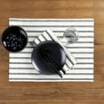 thumbnail image 4 of Solino Home Linen Napkins Set of 4 - 100% Pure Linen Madison Stripe Black and White Cloth Dinner Napkins 20 x 20 Inch for Summer, Fall, Autumn, Halloween - Handcrafted and Machine Washable, 4 of 5