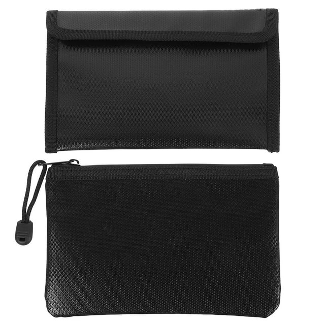 MasteelfCA 2 Pcs Pochettes de Sécurité pour Fichiers Sacs Ignifuges pour Documents Étanches Préviennent les Pochettes de Rangement de Fichiers