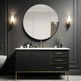 thumbnail image 2 of Induslyfe Decor Inc 39 inch Round Aluminium Alloy Framed Wall Mirror Black, 2 of 8