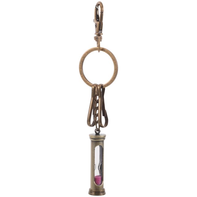 unbranded Llavero Metálico Con Temporizador De Arena En Retro Estilo De Aceite Multicolor