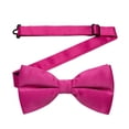 thumbnail image 3 of Pink Bow Ties for Men Solid Color Hot Pink Pretied Bowties Satin Bow Tie Formal Business Tuxedo Adjustable Bowtie Wedding Party Fuchsia Magenta, 3 of 8