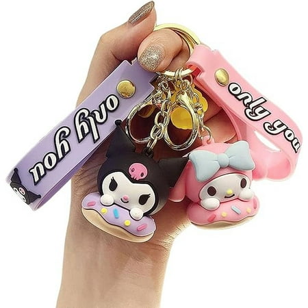 2 Pieces My Melody Keychain, Kuromi and My Melody Keychain, Anime ...