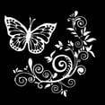 thumbnail image 3 of Walbest Auto Car Vehicle Body Window Butterfly Flower Reflective Decals Sticker Decor Universal, 3 of 5