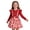 Red., variant on Girls Overall Long Sleeve Dress Crew Neck Dresses Heart Print Fake 2 Tier Mesh Flared Hem Princess Outfit 2-9 Years
