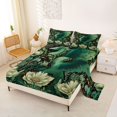 thumbnail image 2 of Erosebridal Animal Green Dragon Full Size Sheets 4-Piece For Boys Girls,Vintage Flowers Bed Sheets For Kids Teens, 2 of 5