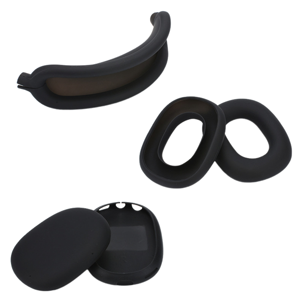 Juego de 3 fundas protectoras para la cabeza para Airpods Max, tapones para los oídos de silicona, carcasa blanda, buje resistente a los arañazos para la cabeza