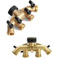 thumbnail image 5 of Faucet Y Selector 4 Outlet Valves, Brass Faucet Connector 4 Way Distributor Hose Splitter Splitter For Garden Irrigation, 5 of 5