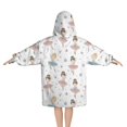 thumbnail image 2 of Ballet Princess Pattern Blanket Hoodies for Kids 6-13YR Oversize Wearable Blanket Hoodies for Boys Girls Teens, 2 of 7