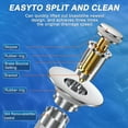 thumbnail image 3 of Stainless Steel Rust-Resistant Drain Strainer – Pop-Up Plug & Play Filter, Universal for American Floor Drain, Bathtub & Bathroom Sink, 3 of 4