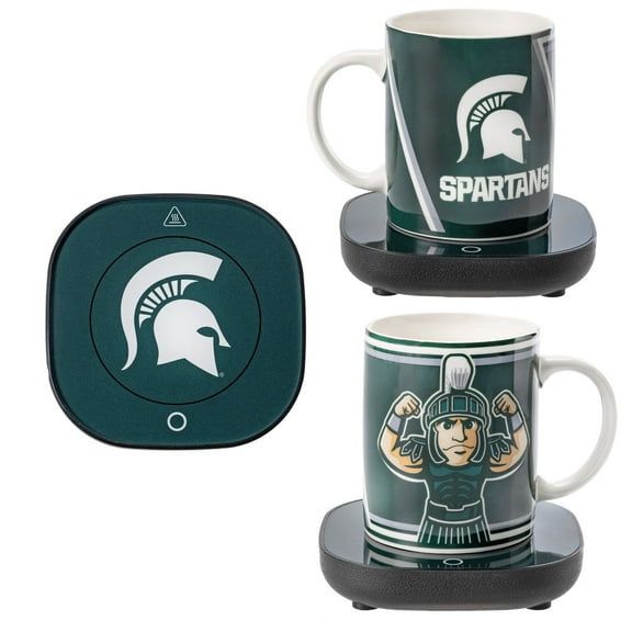 Uncanny Brands Michigan State Spartans 12oz Mug Warmer Set