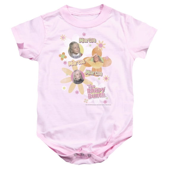 Brady Bunch Marcia Marcia Marcia Infant Baby Romper Pink