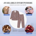 thumbnail image 7 of Bingfone Men's Pajama Set 2 Piece Loungewear PJs, Long Sleeve with Pajama Pants-Daisies Flowers, 7 of 7
