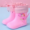 thumbnail image 2 of Otqutp Kids Rain Boots Toddler Non Slip Rain Shoes Children Waterproof Boots for Boys Girls Lightweight Rubber Boots, 2 of 3