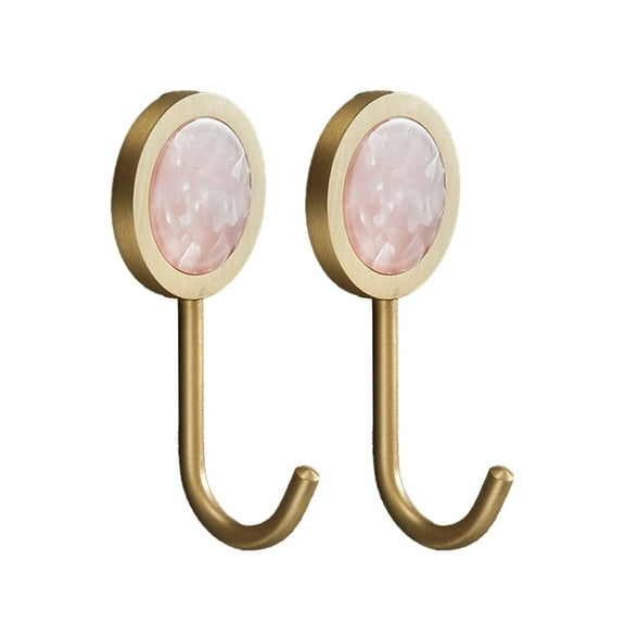 Solid Brass Decorative Wall Hook Elegant Gold Fancy Hook Hole Mount