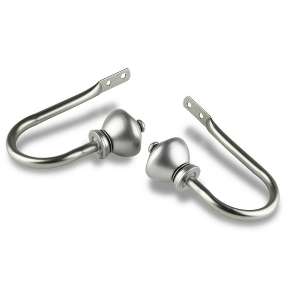 Giannie Curtain Rod Holdback - Satin Nickel