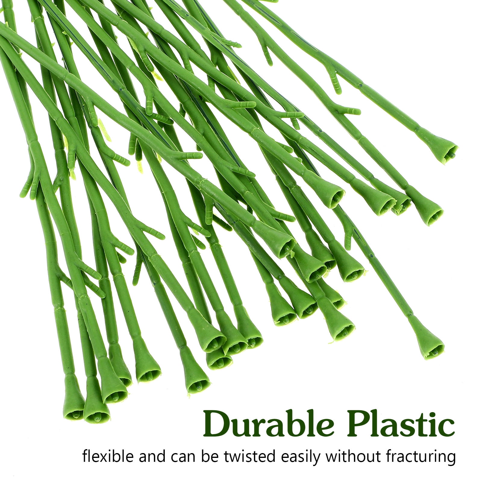 3 Count DIY Making Flower Rod Artificial Head Accessory Flowers Bouquet Floral Stem Wire Baby Green