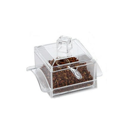 

Easoning Rack Spice Box Gourmet Acrylic Seasoning Pot Set Storage Container Condiment Jars with Serving Spoons Covers